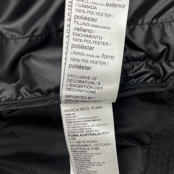 BMW Puma M Sport Racing Black Winter Puffer Bomber Ski Jacket Men's XL NEW NWT - Picture 10 of 13